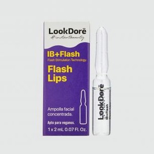 Концентрированная сыворотка в ампулах для губ, 1x2 мл LOOKDORE Ib+flash Ampoules Flash Lips 2 мл