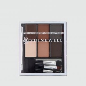 Универсальный набор для стилизации бровей SHINEWELL Eyebrow Cream & Powder 7.23 гр