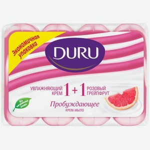 Мыло-крем пробуждающий роза грейпфрут 1+1 Duru 4*80г
