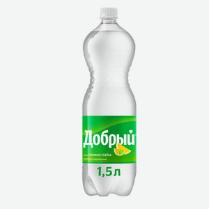 Напиток безалкогольный сильногазированный Добрый, Лимон - Лайм 1.5л