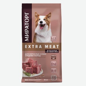 Полнорационный сухой корм с говядиной Black Angus для взрослых собак средних пород старше 1 года 10 кг
