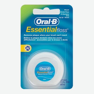 Зубная нить Oral-B Essential Мятная вощеная 50 м