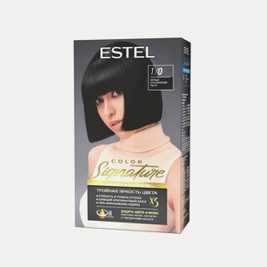 Estel Color Signature Крем-гель краска для волос 1/0 Чёрный классический