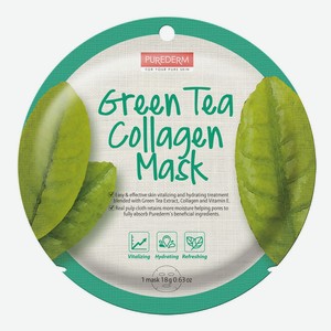 Маска для лица Purederm Коллагеновая регенерирующая с экстрактом зеленого чая Южная Корея