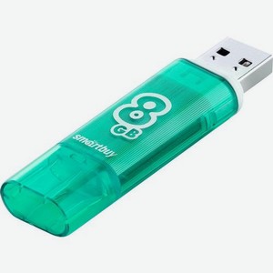Флешка USB SMARTBUY Glossy 8ГБ, USB2.0, зеленый [sb8gbgs-g]
