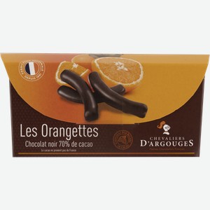Конфеты в темном шоколаде Ле Шевалье Де Аргуж апельсиновые цукаты Ле Шевалье Де Аргуж кор, 190 г