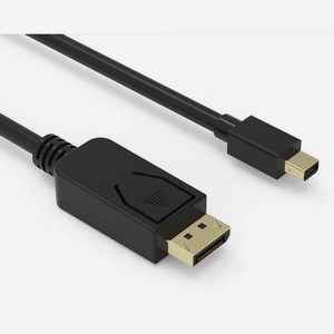 Кабель аудио-видео Buro MDP-DP, miniDisplayport (m) - DisplayPort (m) , 1.5м, GOLD, черный
