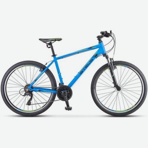 Велосипед STELS Navigator-590 V K010 (2020-2021), горный (взрослый), рама 18 , колеса 26 , синий/салатовый, 15.3кг [lu089789]