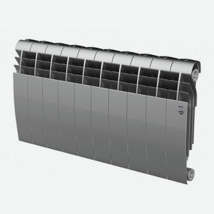 Радиатор биметаллический ROYAL THERMO BiLiner 350 Silver Satin, 350мм х 10 секций, боковое [нс-1197126]