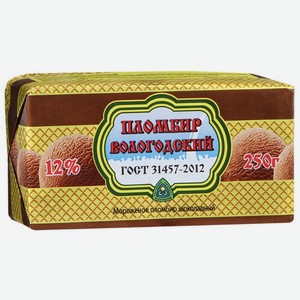 Мороженое Экопродукт Вологодский пломбир шоколадный, 250 г