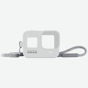 Силиконовый чехол с ремешком GoPro Sleeve + Lanyard HERO8 White (AJSST-002)