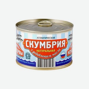 Скумбрия <Вкусные консервы> НДМ №6 ключ 250г Россия