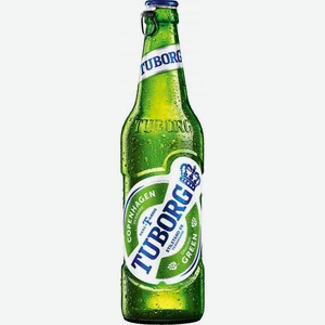 Пиво Tuborg Green светлое фильтрованное пастеризованное 4.6% 480мл