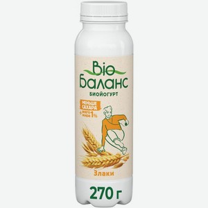 Биойогурт питьевой Bio Баланс со злаками 1% 270г