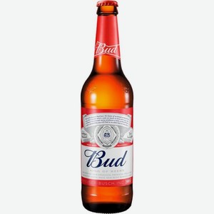Пиво Bud светлое фильтрованное пастеризованное 5% 440мл