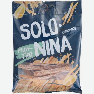 Минтай Solo-nina соломка с перцем сушено-вяленый 70г