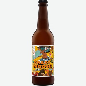 Пиво Konix Apa Crazy Moose светлый нефильтрованный 5.5% 500мл
