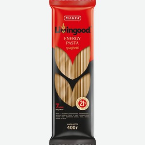 Макароны Livingood Energy PASTA Spaghetti 400 гр.