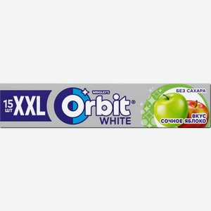 Жевательная резинка Orbit White XXL Сочное яблоко, 20,4 г