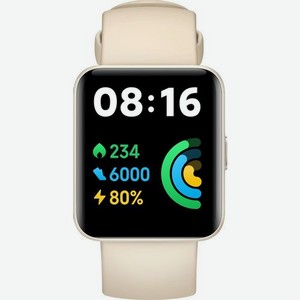 Смарт-часы Xiaomi Redmi Watch 2 Lite GL, 1.55 , бежевый / бежевый [bhr5439gl]