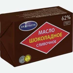 Масло шоколадное ЭКОМИЛК 62%, 0.1кг