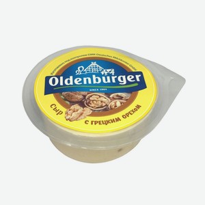 Сыр <Oldenburger> с грецким орехом п/твердый цилиндр ж50% 350г в/у Россия