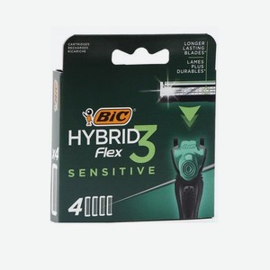 Bic Сменные Кассеты Hybrid 3 Flex Sensitivel, 4 шт