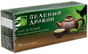 Чай зеленый Зеленый дракон китайский 20пак 30г