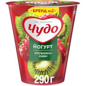 Йогурт Чудо клубника- киви 2% 290г