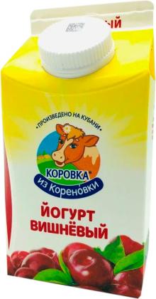 Йогурт Коровка Из Кореновки вишня 2.1% 450г