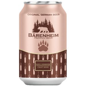 Пиво Баренхайм Келлербир светлое нефильтрованное ж/б 0,33 л