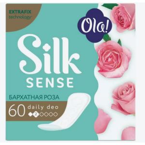 Прокладки ежедневные OLA! Daily без аромата; Silk sense deo бархатная роза; ромашка, 60 шт.