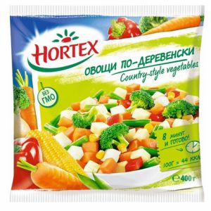 Смесь овощная HORTEX Овощной квартет; Овощи по-деревенски, 400 г