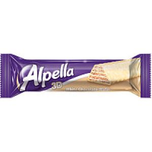 Вафельный батончик Alpella в белом шоколаде 28 г
