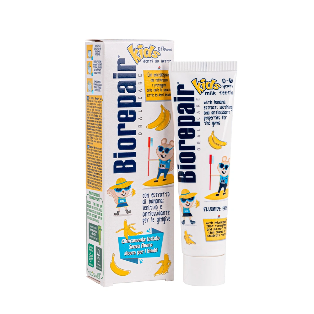 Зубная паста Biorepair Kids со вкусом банана (от 0 до 6 лет) Kids со вкусом банана (от 0 до 6 лет)